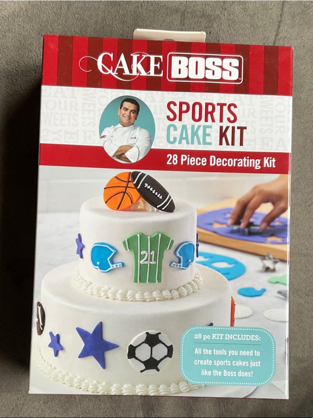 Sports Cake Kit – 27 piece Sports Decorating Set- Cake Boss